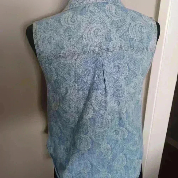 BDG Urban Outfitters Women's Denim Paisley Button Down Boho Vest S - Picture 6 of 13